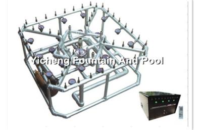 中国 正方形LED音楽水噴水装置の黄銅/ステンレス鋼のノズル 販売のため