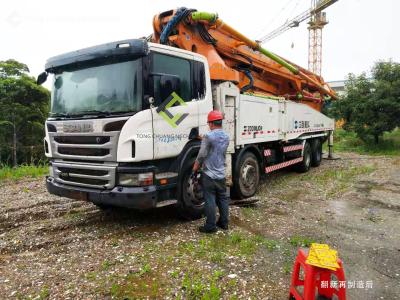 China 8×4 Used Concrete Pump Truck Scania Chassis Used Concrete Boom Pump for sale