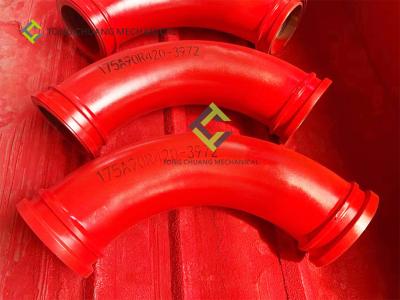 China 20# steel Concrete Pump Pipeline , 30 Degree Pipe Elbow 500MM for sale