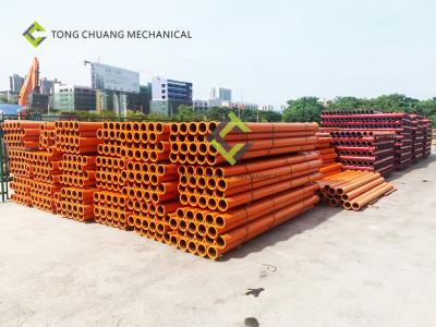 China Straight Concrete Pump Pipe Tube 1M 20# Steel Well Painted Long Service Life for sale