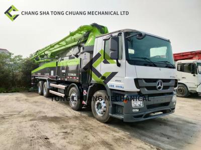 中国 In 2014 Zoomlion Mercedes Benz Chassis Concrete Pump Truck 52 Meters 6 Cylinder 6 Rod 販売のため