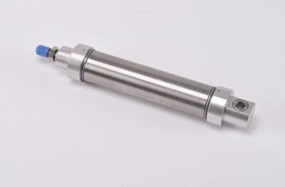 China Stainless Steel Material Double Acting Pneumatic Air Cylinder Silver Color for sale