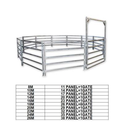 China 26 Round Corral Panels Inc Gate, Round Yard, Cattle Fences, Corral 18m Diameter for sale