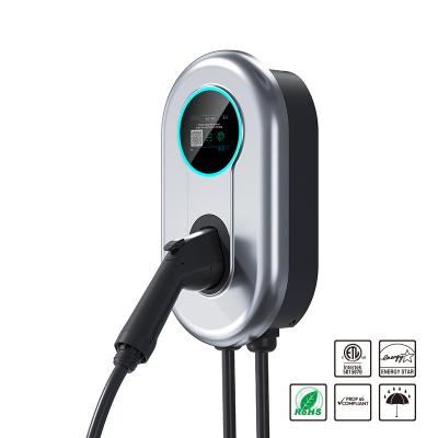 China Type 1 EV Charger 40A Charging Station 9.6KW Wallbox Level2 Electric Vehicle Charger With LCD Screen for sale