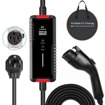 China SAE J1772 32A Single Phase Type 1 Portable Charging Station EV AC Home Charger Adjustable Current for sale