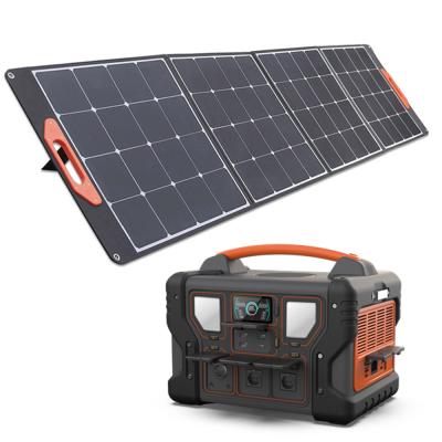 China 1000W Home/Outside Backup Power Station 1008Wh LiFePO4 Battery With Solar Panel for sale
