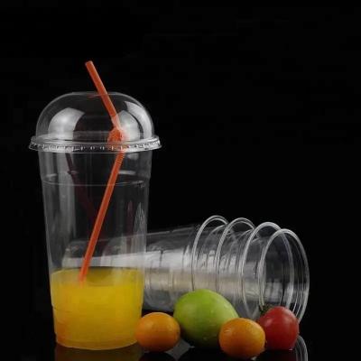 China Juice Coffee Plastic Disposable Cup Food Grade Hot Cold Beverages for sale