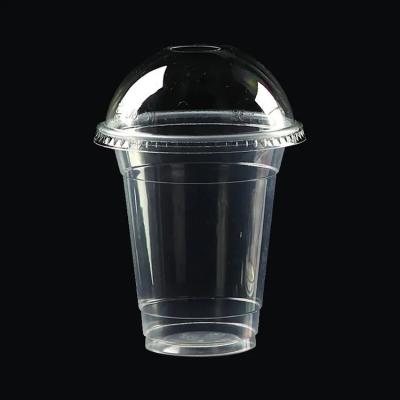 China Koffie Juice Plastic Disposable Drinking Cups met Stro Te koop