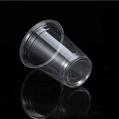 China Home Use Clear Plastic Cold Drink Cups With Lids For Beverage Party Events Catering Picnic for sale