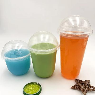 中国 500ml Dishwasher Safe Plastic Drink Cup Round PET BPA Free 販売のため