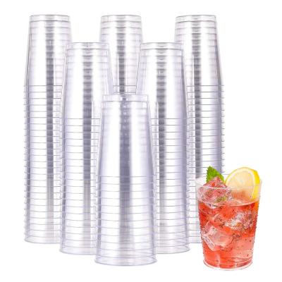 China Disposable PP Cups With Lid Flat Shape Clear White Black for sale