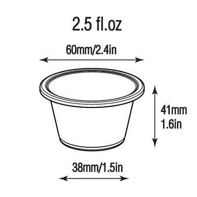 China Hot And Cold Drinks Sauce Cup With Lid PP Material for sale