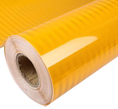 China Yellow PE Micro Prismatic Reflective Sheeting For Road Transport Facilities for sale
