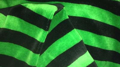 China Reactive Dyed Double Knit Fabric For Suit Or Shirt / Green And Black Striped Fabric for sale