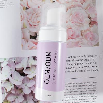 China Oil Control 120ML Foaming Facial Cleanser MSDS Rose Water Face Cleanser for sale