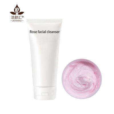 China ODM 100g Foaming Facial Cleanser Rose Vegan Face Wash For Acne for sale
