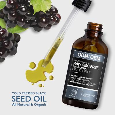 China GMPC Essence Face Serum 100% puro aceite de semilla negra prensado en frío función cerebral en venta