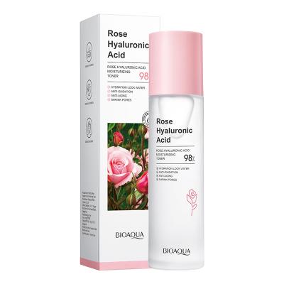 China Fine Lines And Wrinkles Rose Face Toner Natural Organic Rose Hyaluronic Acid Water for sale