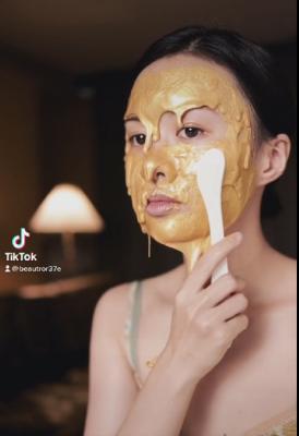 China 100g Facial Clay Mask Powder 24k Gold Anti Aging Professional Peel Off Jelly Facial Mask for sale