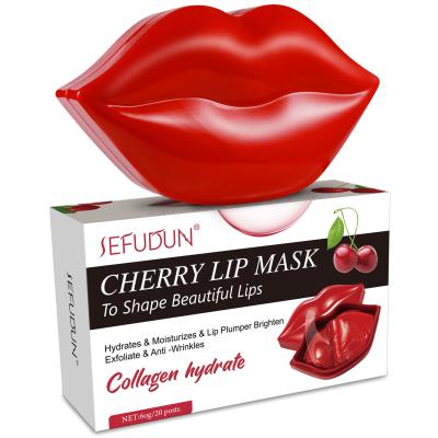 China Sleeping Hydrogel Collagen Lip Mask Natural Crystal Hydrating for sale
