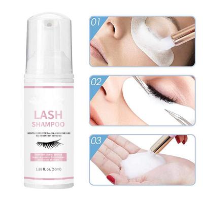 China 60ml Vegan Eyelash Extension Cleanser Lash Shampoo Lash Foam Cleanser for sale