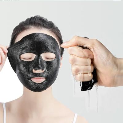 China Custom Logo Charcoal Black Sheet Mask Cosmetics Paraben Free Oil control for sale
