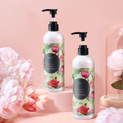 China Custom Soothing Facial Rose Cleanser Moisturizer Black Head Pore Cleaner GMPC for sale