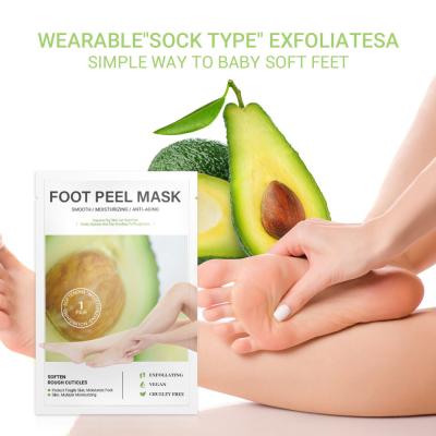 中国 40ml Avocado Foot Mask Exfoliating Moisturizing And Rejuvenating Foot Care Set 販売のため