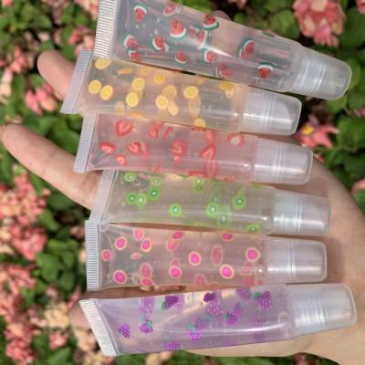 China Private Label Gloss Lip Oil Squeeze Tubes Plumping Fruit Scented Flavour Te koop