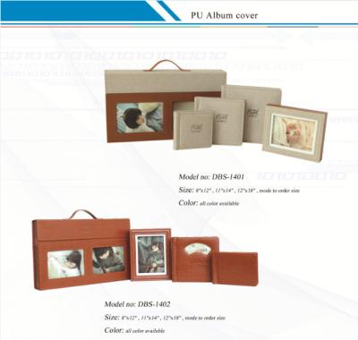 Китай Подгонянная кожаная предусматрива альбома с крышками альбома чемодана/PU продается