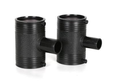 China HDPE PE SDR11 SDR17 Plastic Electrofusion Fittings Reducing Tee For Water for sale