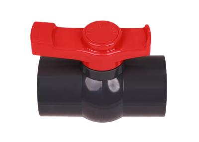 China UPVC Compact Square Butterfly Ball Valve Parts With Handle 4 Inch for sale