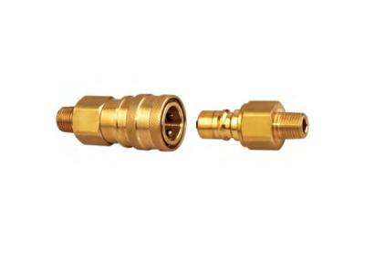 中国 Yellow Brass Quick Connector -20℃-120℃ Temperature Resistance 販売のため