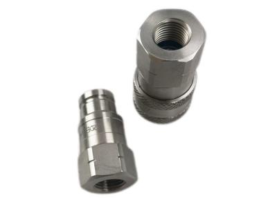 China BSPP 316 Stainless Steel Flat Face Hydraulic Coupler for sale