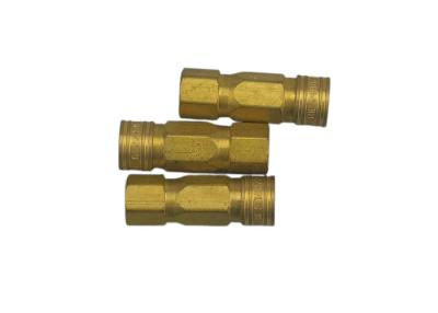 China 14 Bar Brass Garden Hose Quick Connect , One Way Shut Off Coupling for sale