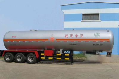 China Tri Axle Chemical Transport Semi Trailer Medium 46.6m3 Lightweight for sale