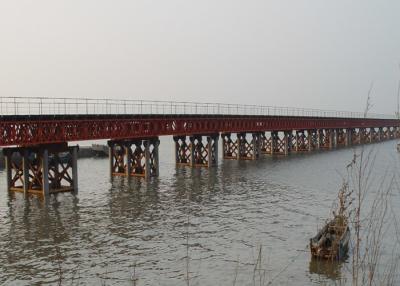China 660m Bailey Bridge Army Steel Truss de Componenten van het Brugontwerp Te koop