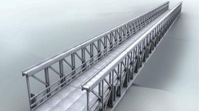 China Delta Assembly Modular Steel Bridge Double Lane With Concrete Deck for sale