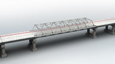 China Dauerhafte Versammlungs-Stahlfachwerkbrücke-konkrete Plattform für mittlere Spannen zu verkaufen