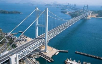 China Galvanized Steel Cable Suspension Bridge for sale