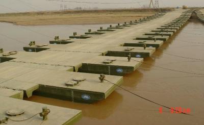 China Reusable Floating Pontoon Bridge / Army Pontoon Bridge With Heavy Loading Capacity for sale