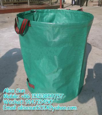 China Birthday Design PP Tarpaulin Garden Bags For Leaves for sale