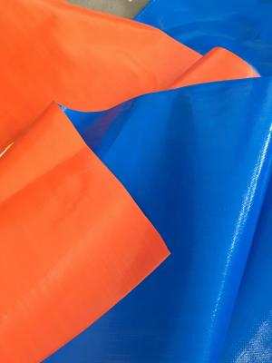 China tela tejida del azul impermeable al aire libre 250gsm/de la lona anaranjada del PE en venta