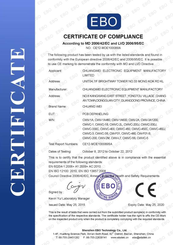 CE - Shenzhen SMTfly Electronic Equipment Manufactory Ltd