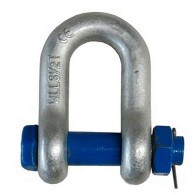 China Galvanized G2150 Boat Anchor  Screw Pin Chain Shackle With Safety Bolt Pin for sale