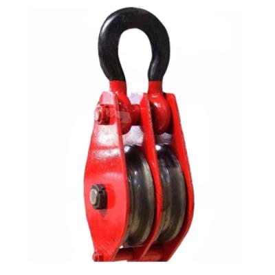 China Power Coated Marine Rigging Hardware 12mm - 42mm Double Sheave Pulley Block for sale