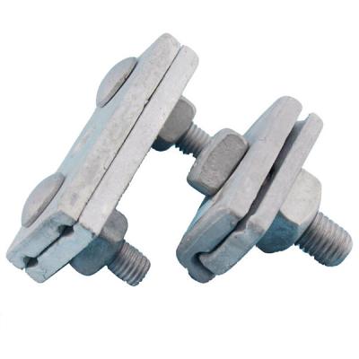 China carbon steel Power Line Fittings hot forging HDG Surface Guy Wire Clamp for sale