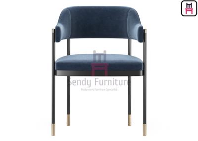 China ODM Sendy Furniture Metal Restaurant Chairs Open Back Upholstered for sale