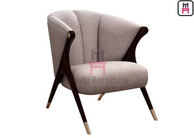 China Crossed Solid Ash Wood Frame Chair H84cm Hotel Use With Armrest à venda