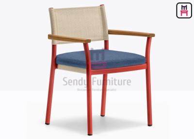 Chine Aluminum Frame Stackable Outdoor Dining Chair With Removable Cushion à vendre